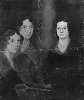 Black and white portraits Greetings Card Collection: Bronte Sisters by Patrick Branwell Bronte