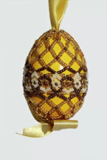 Customs Collection: Easter Egg decorated with beads, folklore, traditional Hungarian