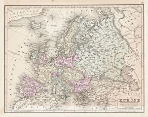 Maps Collection: Europe map 1867