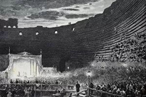 Artworks Collection: An event at the Arena di Verona, 1886, Arena di Verona, a Roman amphitheatre in the Piazza Bra in