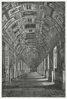 High Renaissance art Metal Print Collection: Gallery of Maps, Vatican, published in 1878