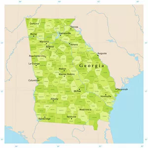 Georgia Photo Mug Collection: Georgia State Vector Map