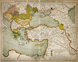 Bosnia and Herzegovina Photographic Print Collection: Historical map of the Oriental part of world