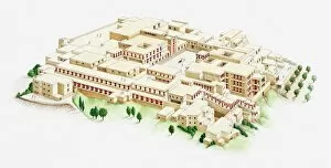 Greek Architecture Jigsaw Puzzle Collection: Illustration of palace of Knossos