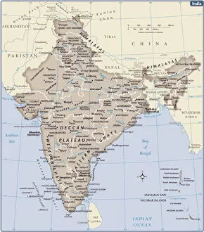 India Photo Mug Collection: India country map