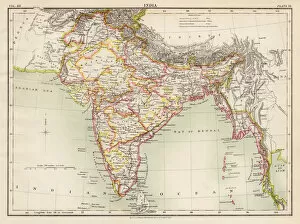 Related Images Metal Print Collection: India map 1881