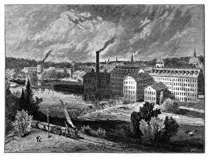 Digital Vision Vectors Metal Print Collection: Industrial Revolution in the 1800s