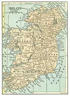 Globe Navigational Equipment Collection: Ireland map 1875