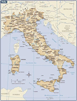 Posters Poster Print Collection: Italy country map