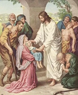 Medium Group Of People Collection: Jesus Healing The Sick
