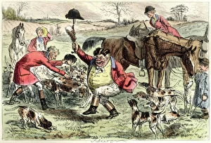 Beagle Poster Print Collection: The kill at a Victorian fox hunt