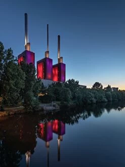Evening Atmosphere Collection: Linden power plant, Hanover, Germany