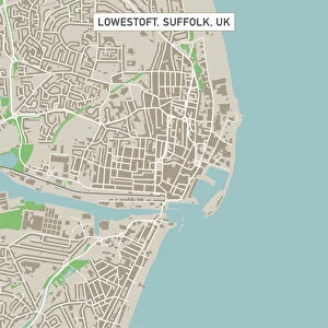 Road Map Collection: Lowestoft Suffolk UK City Street Map