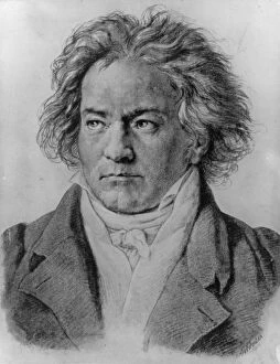 Portrait art Pillow Collection: Ludwig Van Beethoven