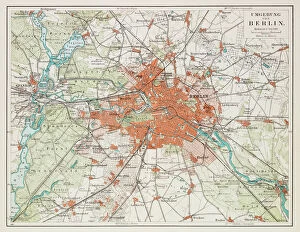 Globe Navigational Equipment Collection: Map of Berlin 1895