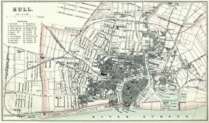 Image Created 1880 1889 Collection: Map of Hull