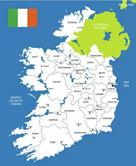 Ireland Photographic Print Collection: Map of Ireland