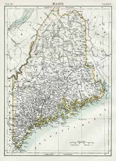 Related Images Mouse Mat Collection: Map of Maine 1883