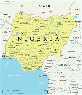 Related Images Poster Print Collection: Map of Nigeria