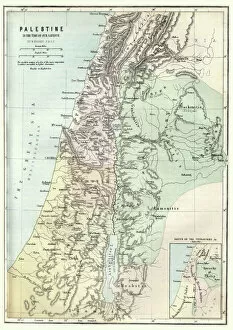 Related Images Premium Framed Print Collection: Map of Palestine in the time of Jesus Christ
