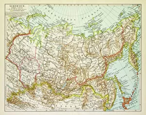 Related Images Canvas Print Collection: Map of Siberia 1895