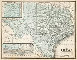 Related Images Tote Bag Collection: Map of Texas 1867