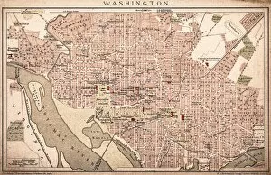 Maps Poster Print Collection: Map of Washington 1898