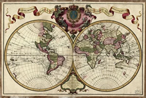 Africa Photographic Print Collection: Map of the world, 1720