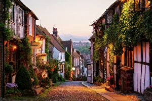 Landscape paintings Photographic Print Collection: Mermaid Street, Rye, Sussex, England