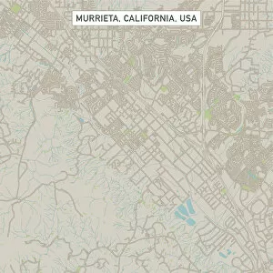 Geological Map Mouse Mat Collection: Murrieta California US City Street Map