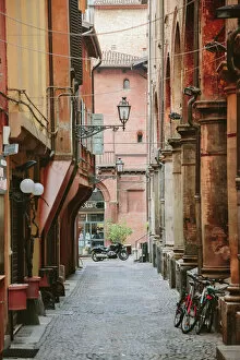 Bologna Poster Print Collection: Narrow street in the old town of Bologna, Emilia-Romagna, Italy
