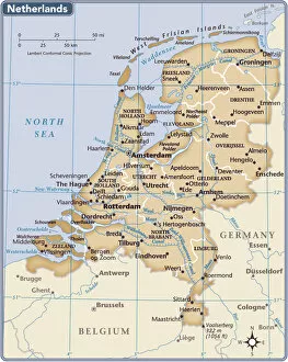 Netherlands Photo Mug Collection: Netherlands country map