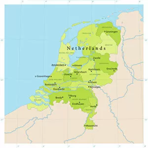Netherlands Photographic Print Collection: Netherlands Vector Map