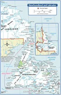 Vector Collection: Newfoundland and Labrador Provincial Map