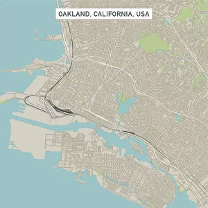 Green Scale Photo Mug Collection: Oakland California US City Street Map