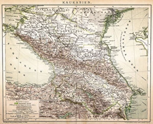Armenia Canvas Print Collection: Old Caucasus map