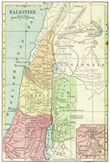Globe Navigational Equipment Collection: Palestine map 1875