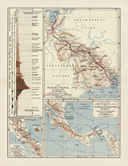 Topographic Map Collection: Panama Canal Project, lithograph, published in 1880