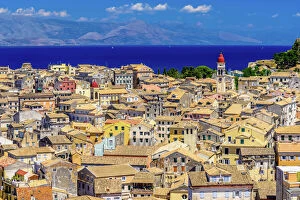 Corfu Collection: Panoramic view of Corfu Old Town, Ionian Islands, Greece