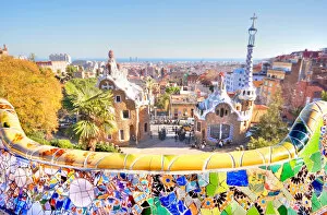 Spain Photo Mug Collection: Park Guell and Barcelona City