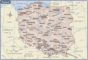 Posters Jigsaw Puzzle Collection: Poland country map
