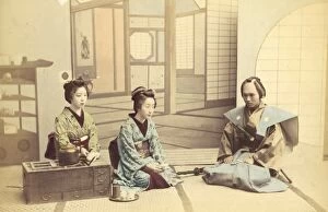 Japanese samurai armor Photographic Print Collection: Samurai Visitor
