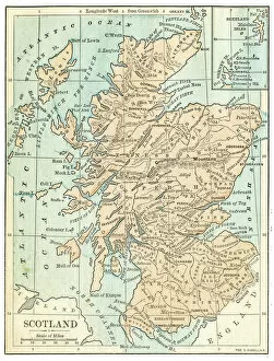 Related Images Poster Print Collection: Scotland map 1875