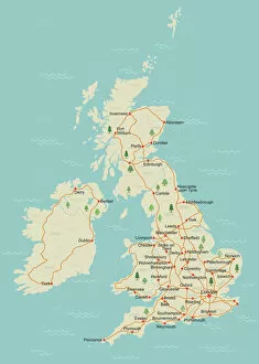 Maps Jigsaw Puzzle Collection: Simple UK map
