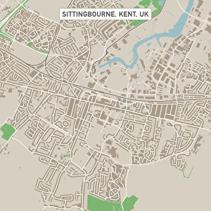 Street art Photographic Print Collection: Sittingbourne Kent UK City Street Map