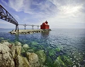Related Images Fine Art Print Collection: Sturgeon Bay Lighthouse Door County Wisconsin