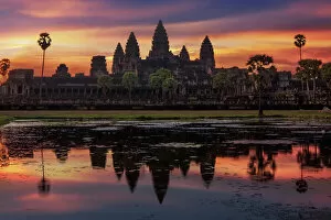 Temple Collection: Sunrise with Angkor Wat, Siem Reap, Cambodia
