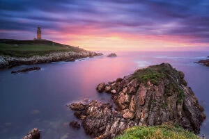 Coastal landscapes Framed Print Collection: Tower of Hercules, CoruAna, Galicia, Spain