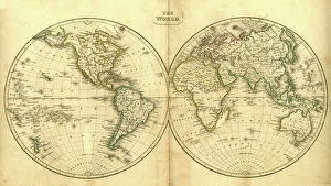 The Americas Collection: Vintage Map of the World