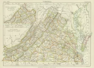 Related Images Mouse Mat Collection: Virginia map 1885